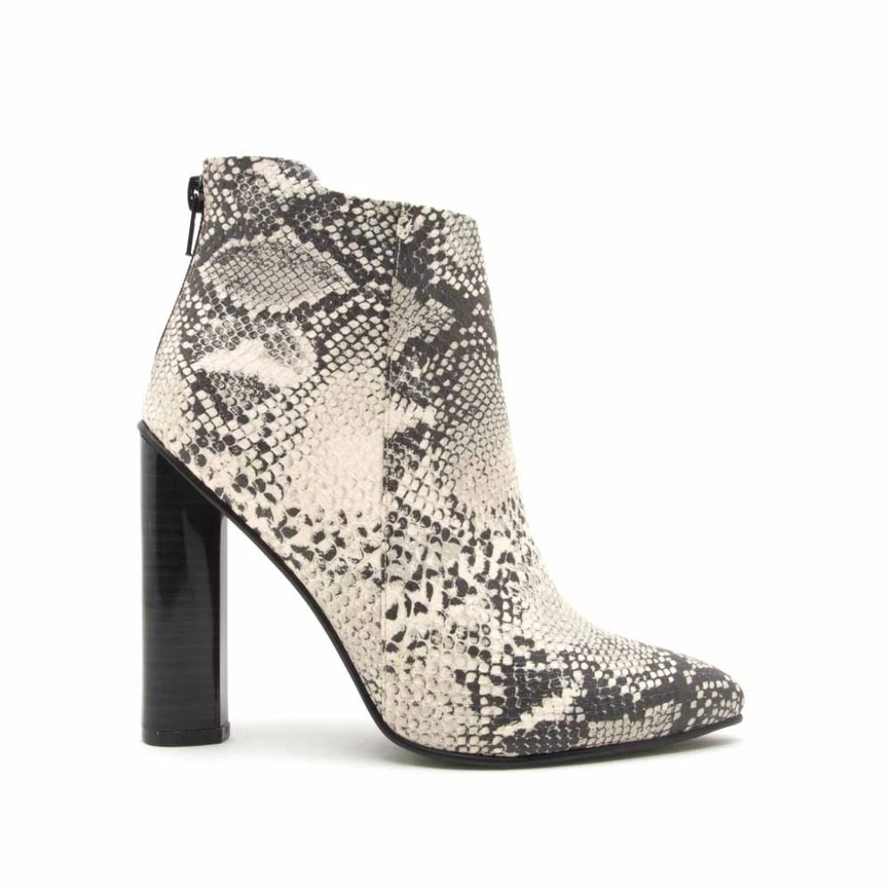 Stone Snakeskin Booties - Picture 3 of 5